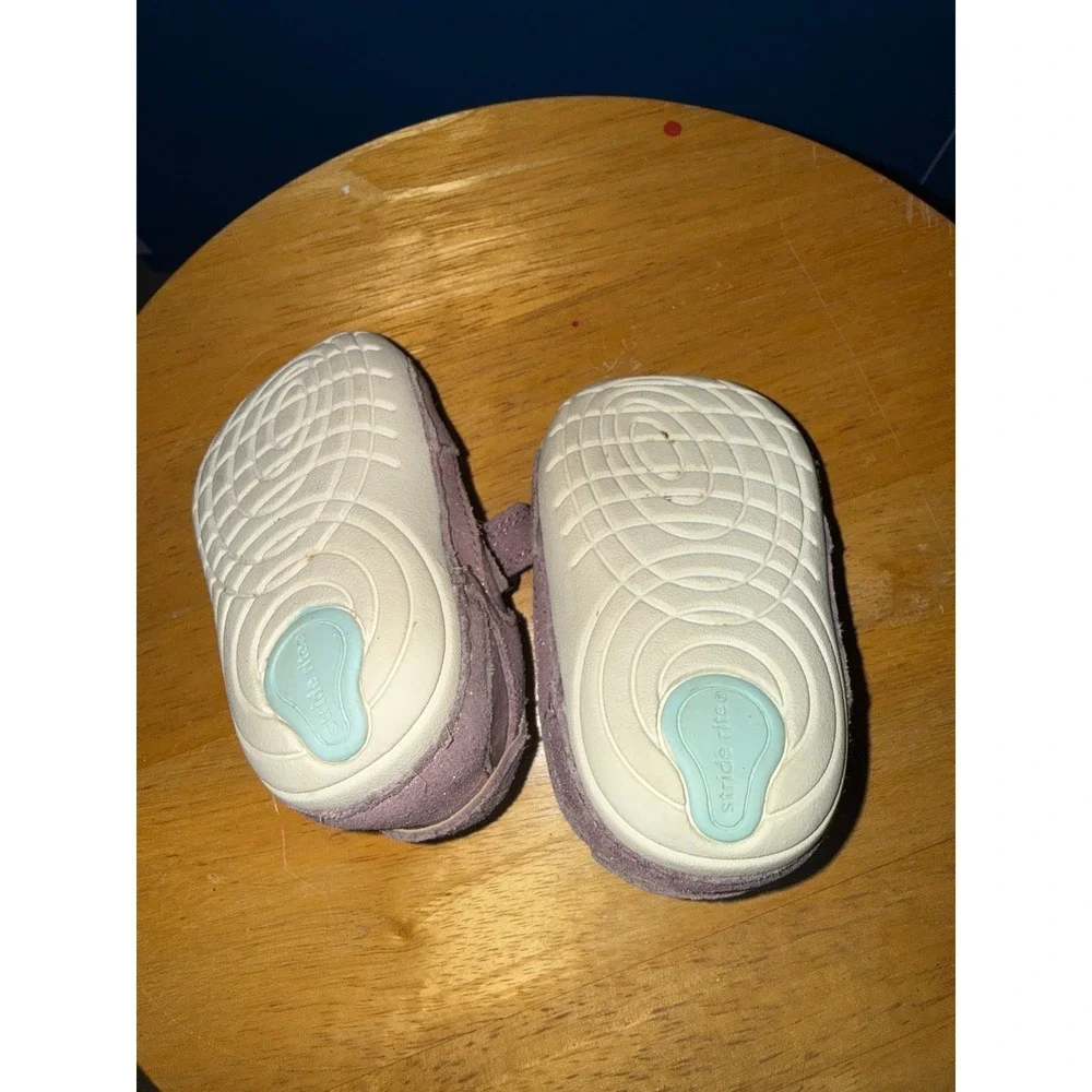 Stride Rite SM Jazzy Purple Glitter Baby‎ Sneakers Shoes 4W BG000605